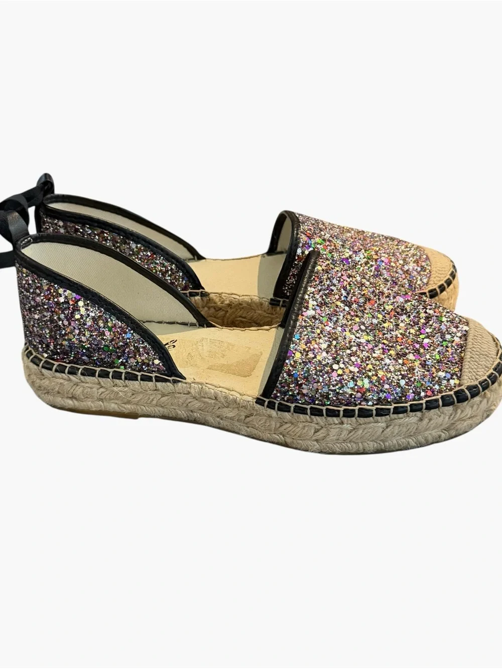 Revolve Free People Paradise Multicolor Glitter Espadrille Ankle-Tie Flats